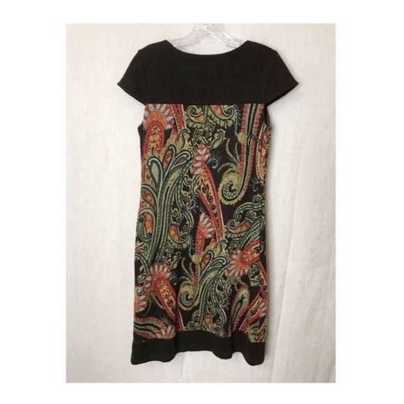 Sandra Darren Brown 6 Paisley Print Shift Dress - Picture 2 of 9